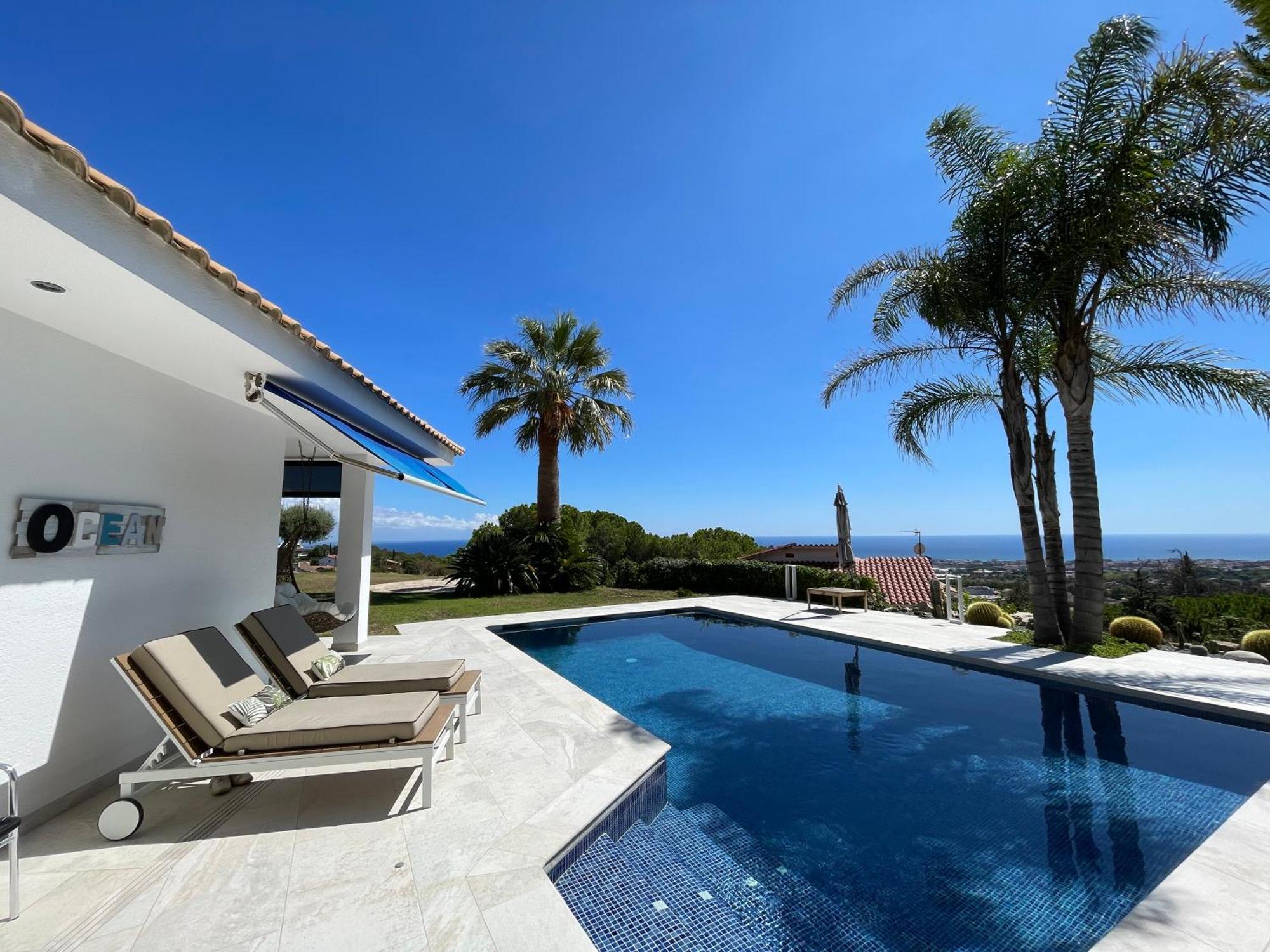 Palm Maresme - Suite With Bathroom And Terrasse With Ocean Views In A Private Villa Vilassar De Dalt Exterior foto